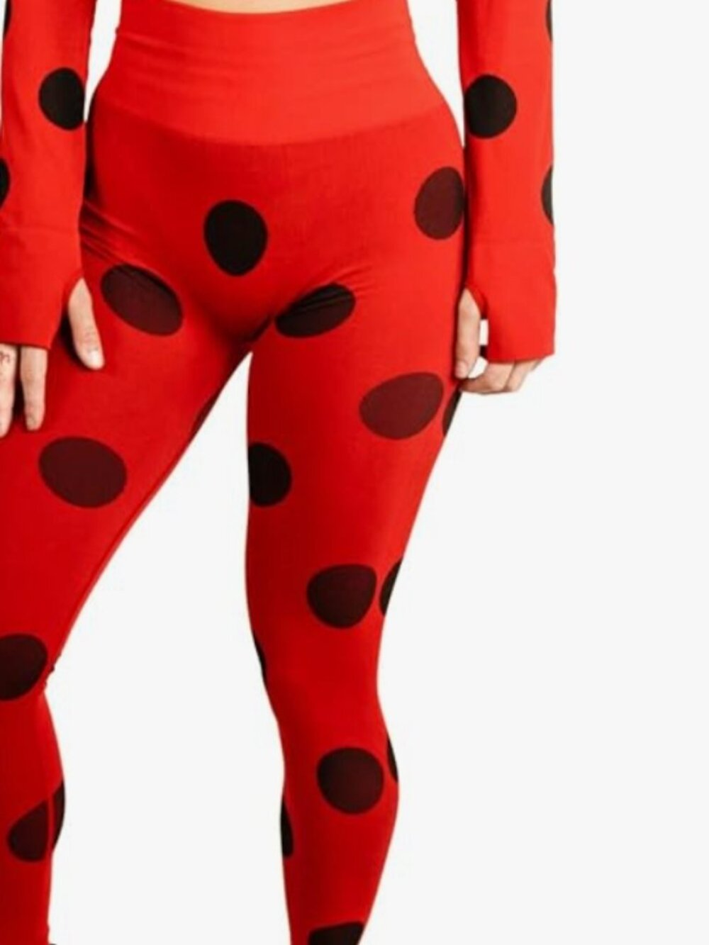 Miraculous Ladybug Women's Seamless Outfit 2 pc Yoga Workout Gym Size L
